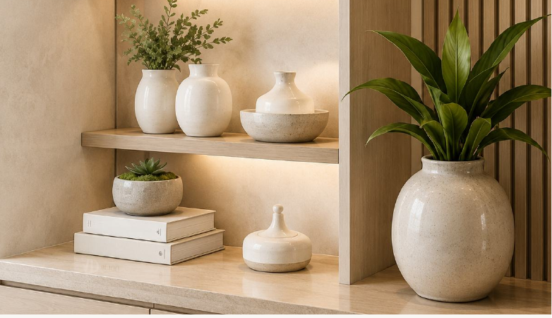 Calm office shelving